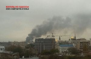 В Одессе масштабный пожар возле ж/д вокзала (видео)