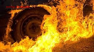 В Одессе горел автомобиль Fiat
