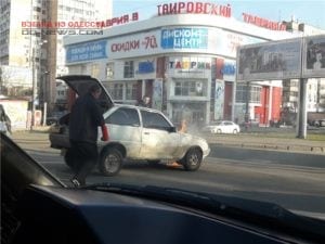 В Одессе горела "Таврия"