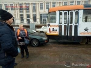 ДТП в Одессе с участием трамвая