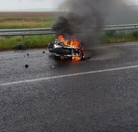 Под Одессой погиб байкер: виной всему скользкая дорога