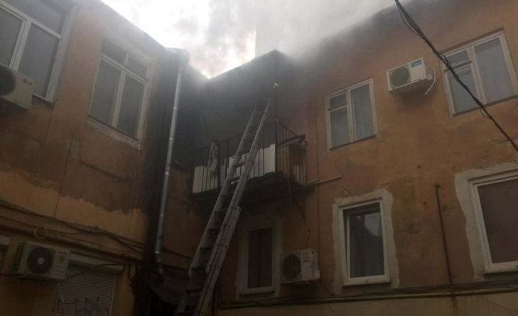 Пожар в историческом центре Одессы