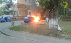 В Одессе неожиданно загорелись сразу нескольких авто