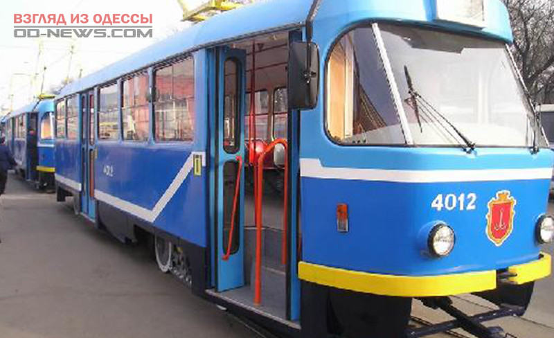 Один из трамваев в Одессе сбился с курса