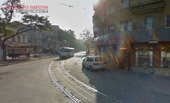 В центре Одессы произошла авария с участием трамвая