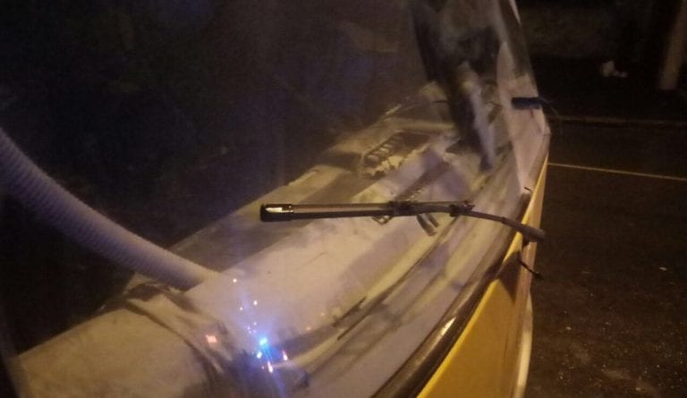 В центре Одессы загорелось маршрутное такси