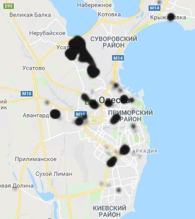 В Одессе на многих улицах во вторник не будет света