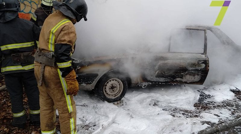 В Одессе сгорел легковой автомобиль