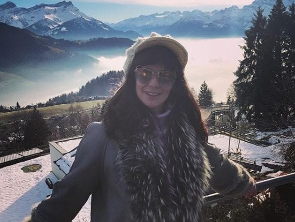 Популярная одесситка встретила Новый год в Швейцарии