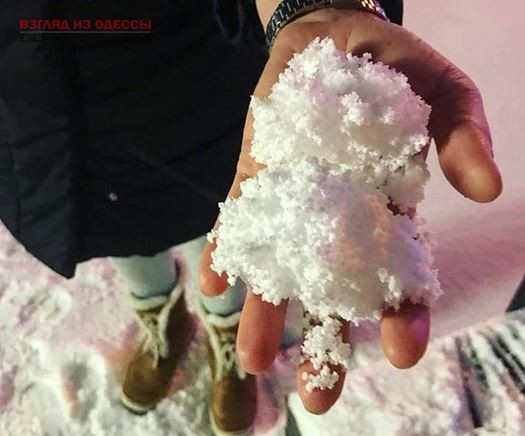 В Одессе выпал удивительный снег