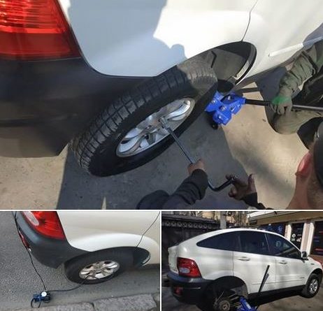 Автовладельцы в Одессе не оценили юмор хулиганов с проколотыми шинами