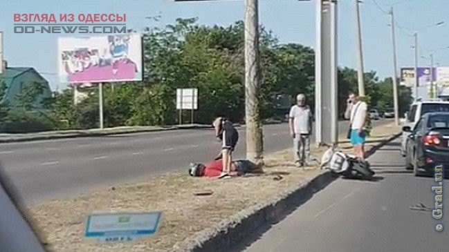 В Одессе произошло ДТП с участием мотоциклиста