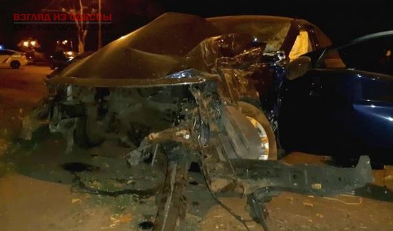 Ночная автомобильная авария в Одессе