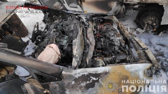 В Одесской области сгорела машина