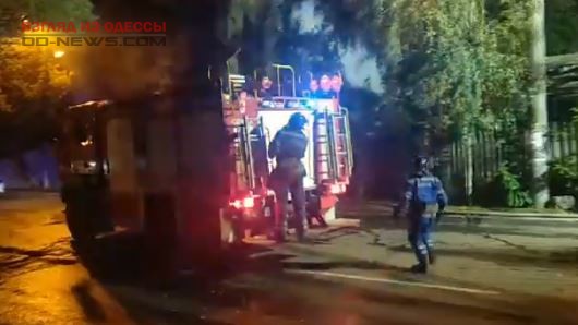 В Одессе горело заброшенное здание